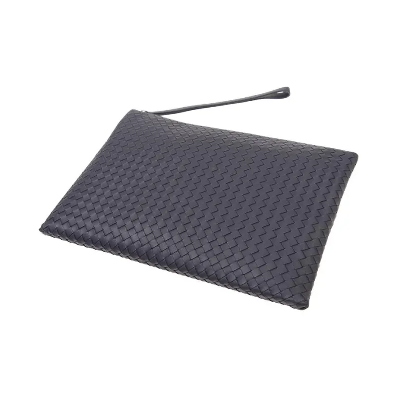 Bottega Veneta Sheepskin Clutch Women's Blue-3