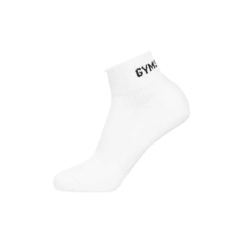 GYMSHARK QuarterSocks Ankle Socks Unisex 5 Pack White-1