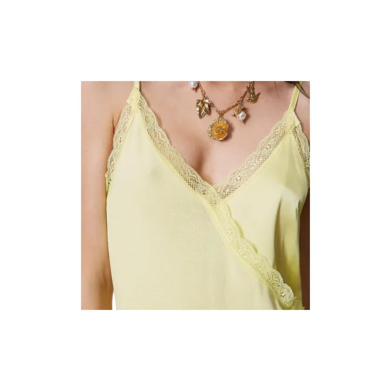 Twinset Lace trim Slip Dress-4