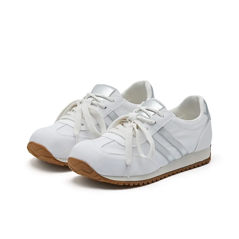 BURGELY German Army Trainers Lightweight Low Top Casual Shoes Women's-6