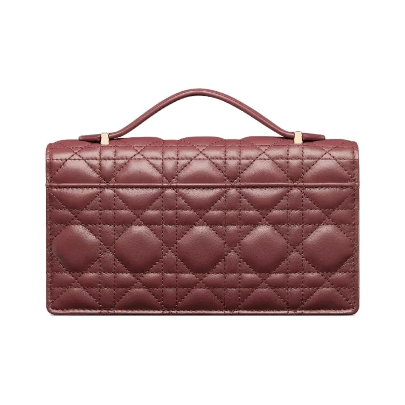 DIOR My Dior Lambskin Shoulder Bag, Crossbody Bag, Handbag Mini Women's Dahlia Red-3