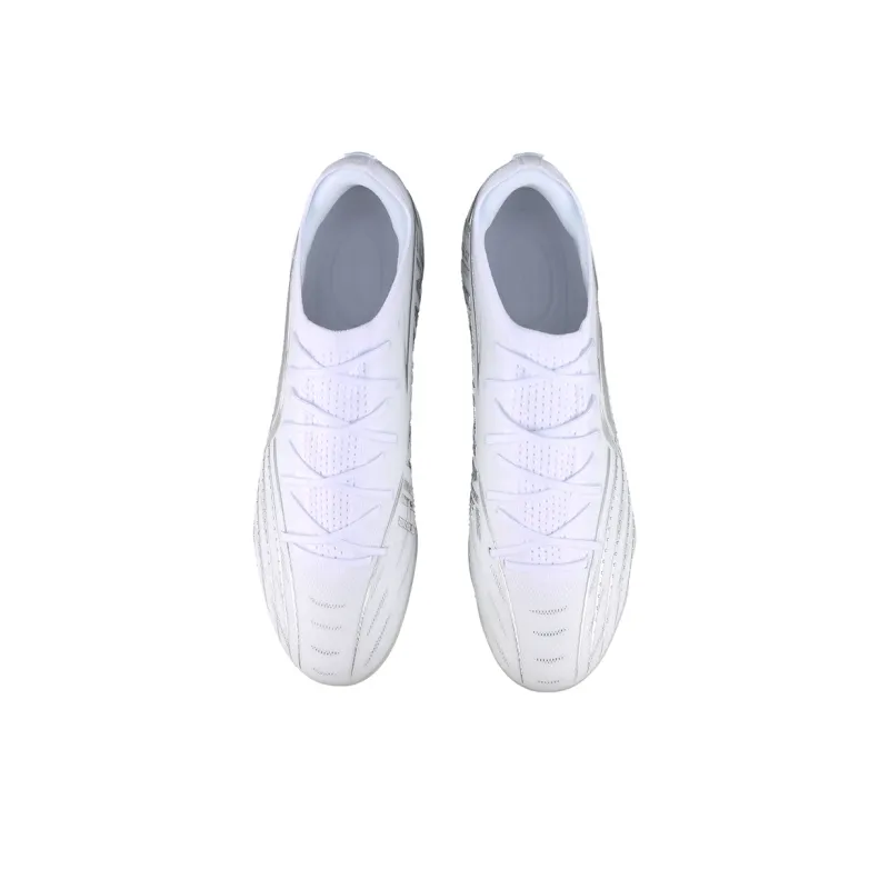 LiNing TF Rubber Broken Studs Artificial Ground Anti Slip Wear Resistant Soccer Shoes Men's White Silver-3