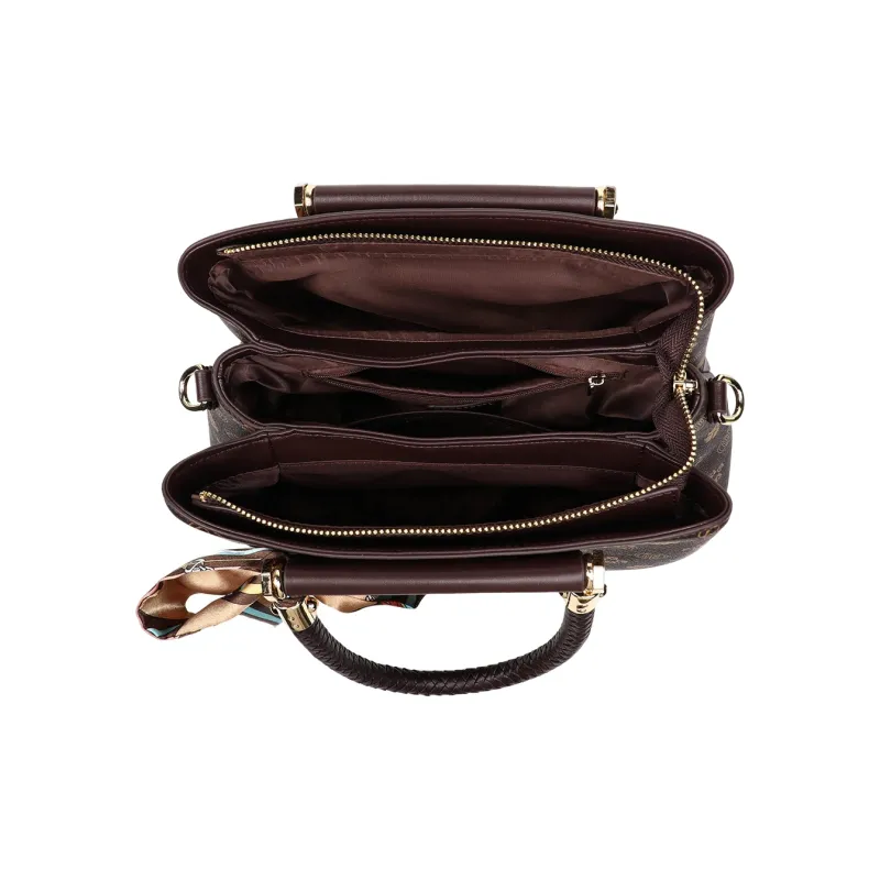 COMELY Synthetic Leather Shoulder Bag, Crossbody Bag, Handbag Regular Women's Coffee-12