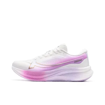 XTEP 2000km PLUS Running Shoes Women's Low Top Classic White/Peony Purple/Bright Fuchsia