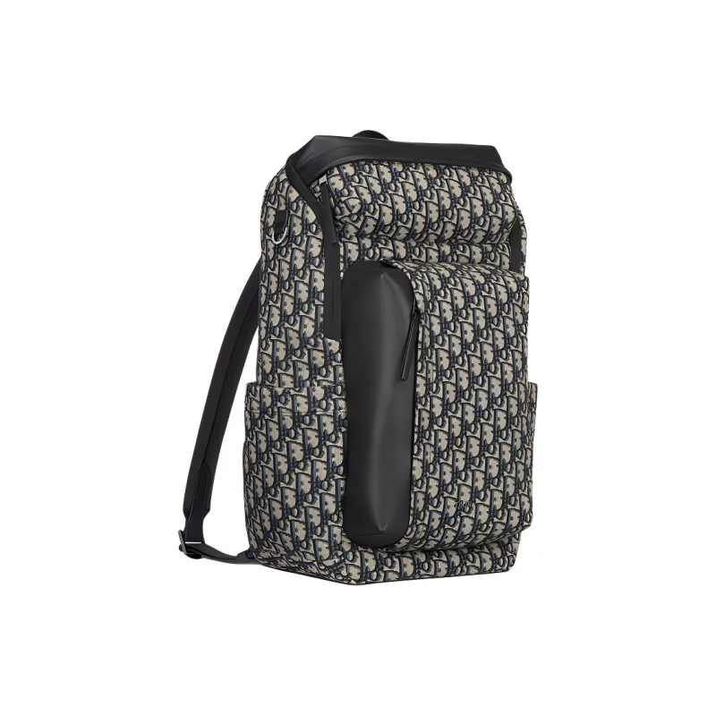 DIOR Cotton Backpack Unisex Black-1