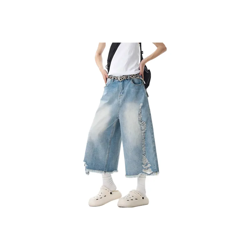 DEAR BETSY Denim Shorts Unisex Blue-0