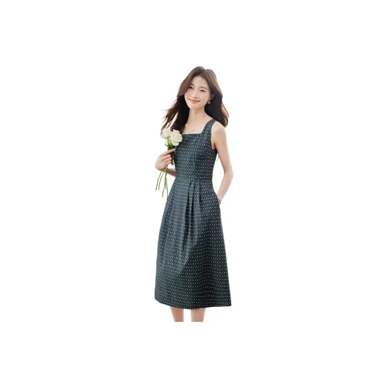 La Chapelle Slip Dresses Women's Green-0