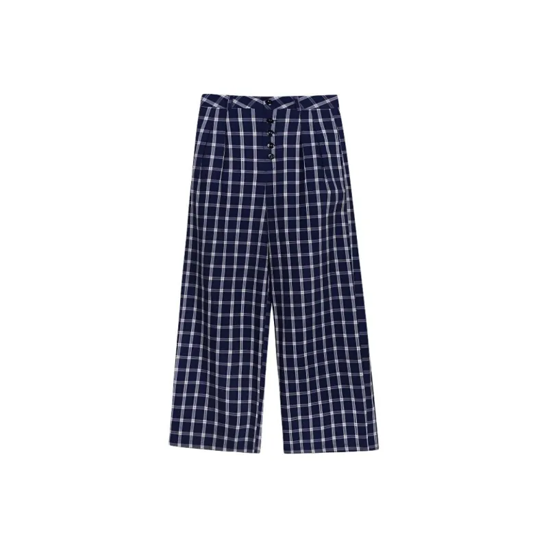 Hao Zhilang Casual Pants Women's Navy Blue-0