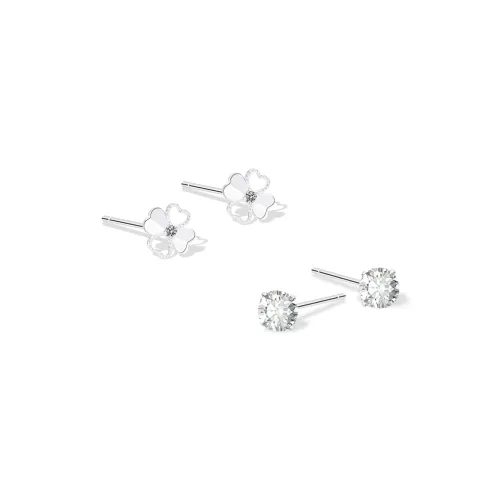 KUMET Sterling Silver Stud Earrings Women's