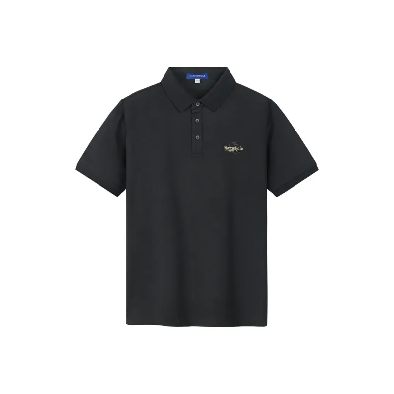 FAIRWHALE Polo Shirts Unisex Black-1