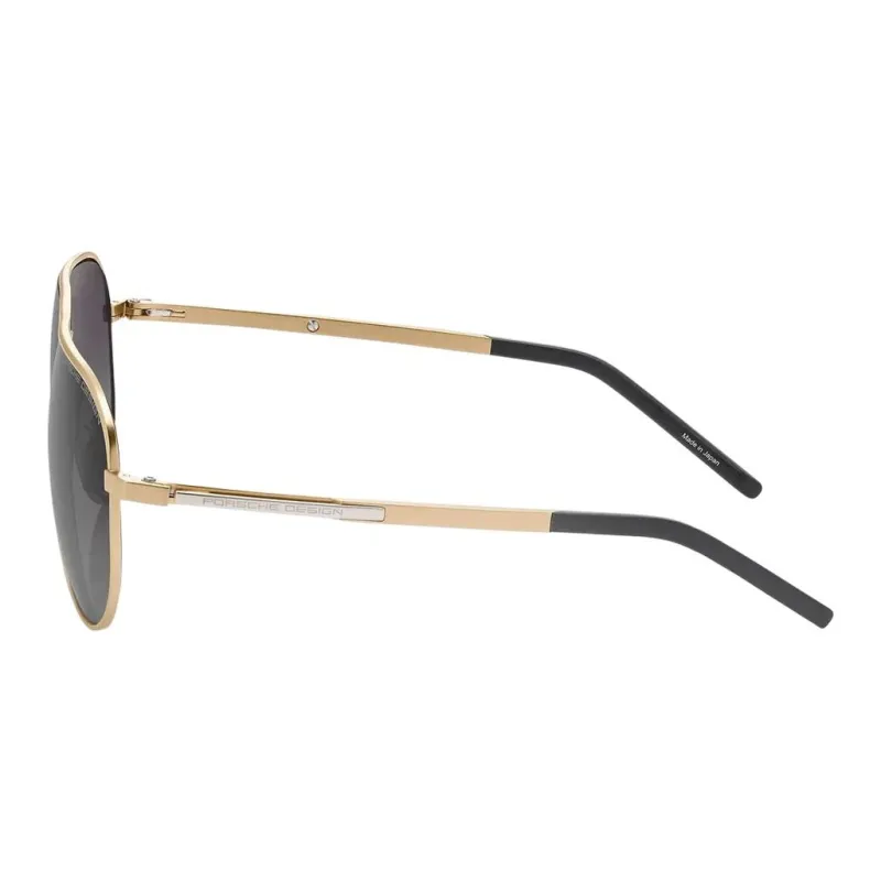 PORSCHE DESIGN Titanium Aviator Sunglasses Unisex Gold-1