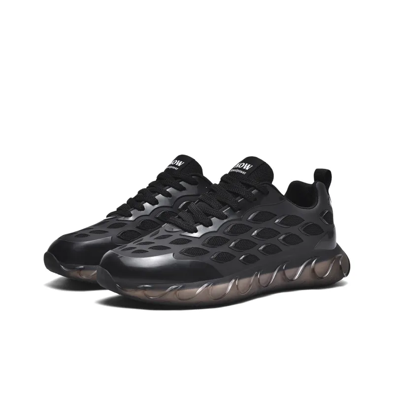 Comanier Shock Absorbing, Non Slip, Wear Resistant, Breathable And Lightweight Low Top Casual Shoes Men's Black-4