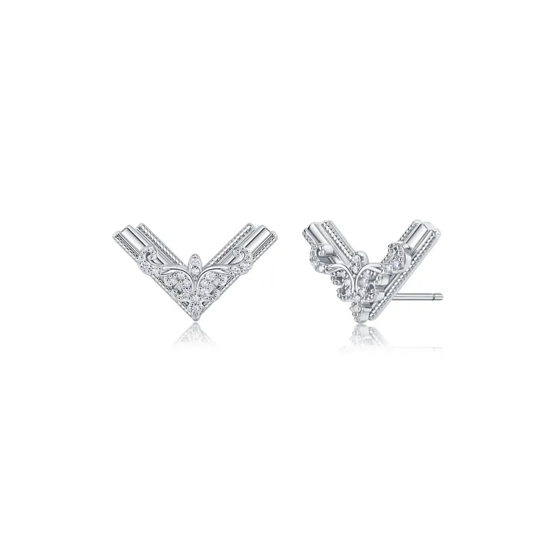 CIGA LONG 925 Sterling Silver Stud Earrings Unisex-0