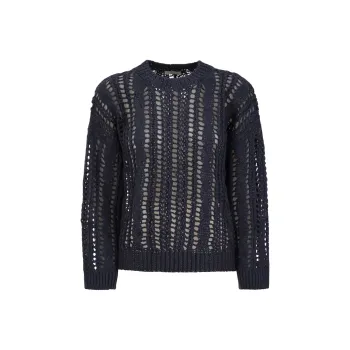 Brunello Cucinelli Crewneck Open Knit Jumper
