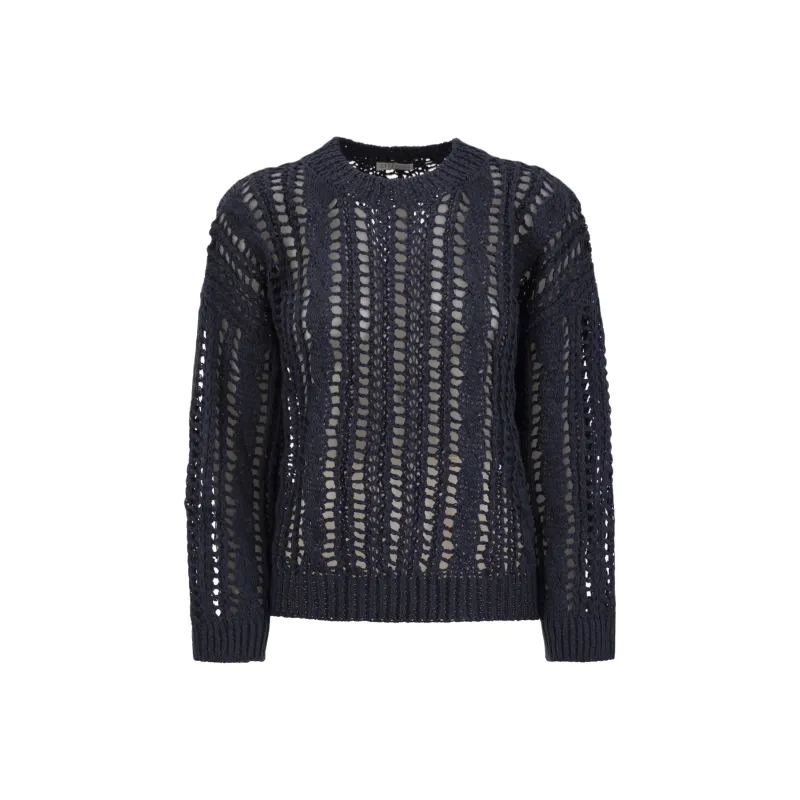 Brunello Cucinelli Crewneck Open Knit Jumper-0