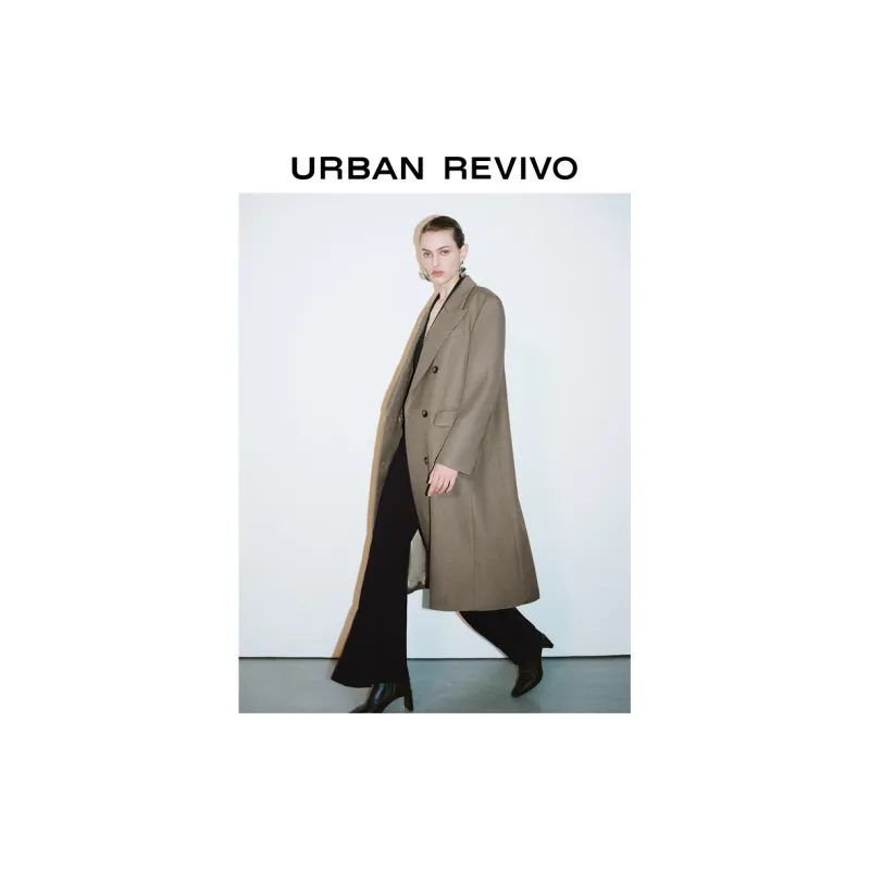URBAN REVIVO Coats Women's Khaki-1