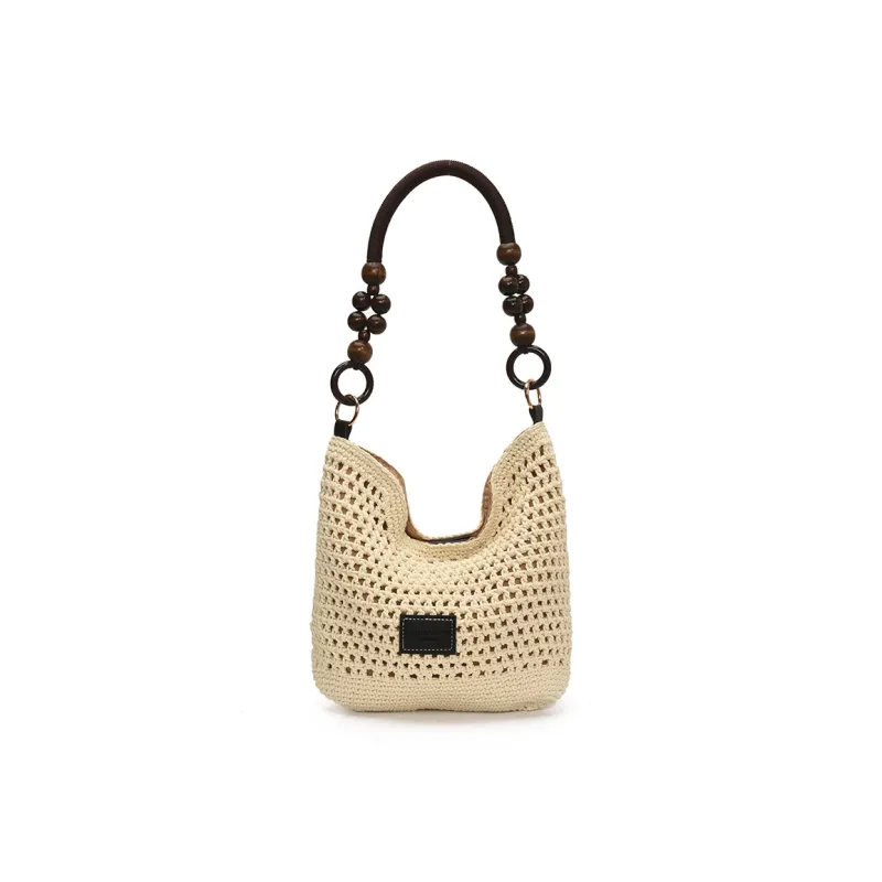 BAODIDAISHU PU Fashion Niche Shoulder Bag Underarm Tote Women's Brown/Black-9