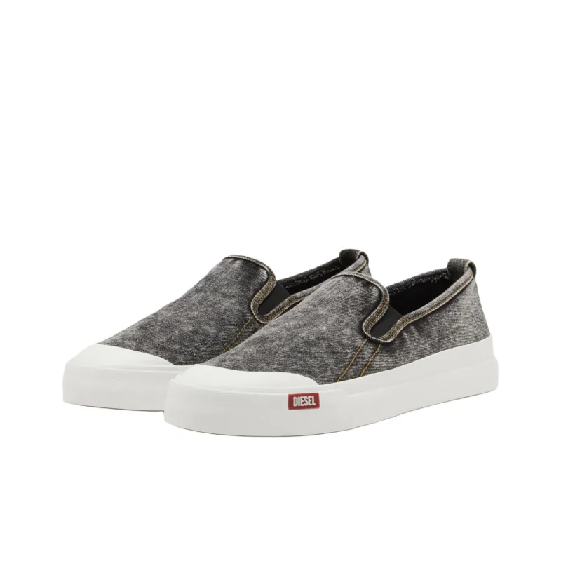 DIESEL S Athos Low Top Canvas Shoes Men's Black-2
