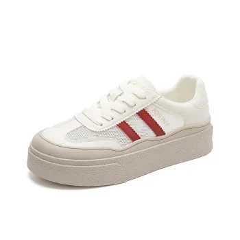JOSINY Skateboard Shoes Women's Beige Red