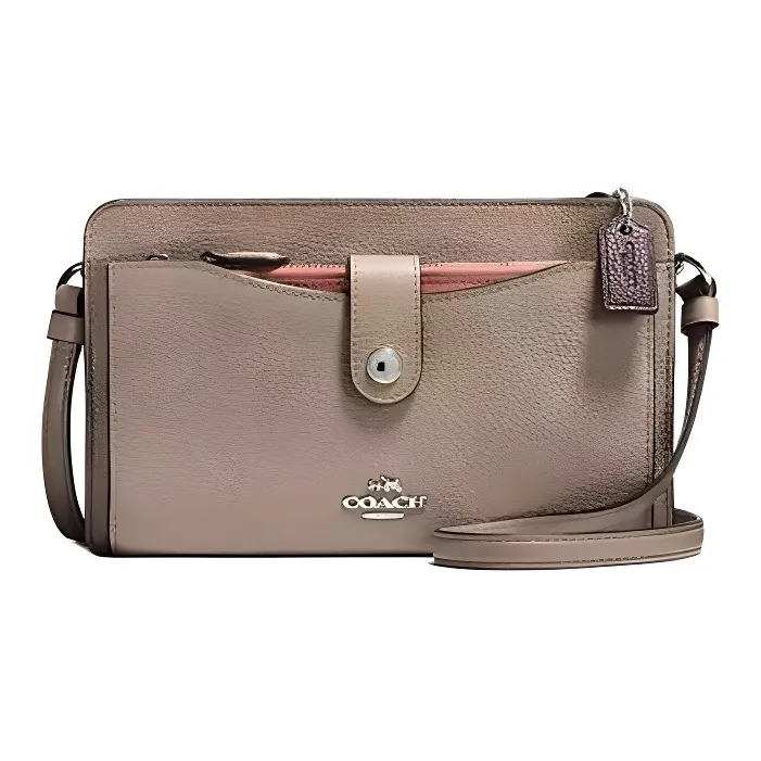 COACH Soft Leather Clutch Wallet, Cell Phone Pouch, Wallet 18 Women's Nude-1