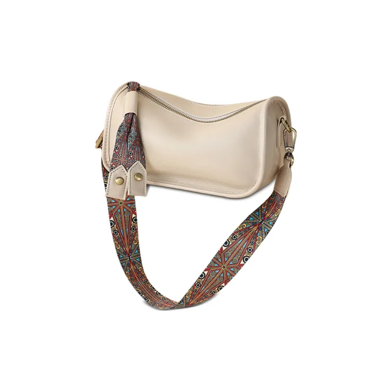 COMELY Cow Leather Dumpling Bag, Shoulder Bag, Crossbody Bag Women's White-1