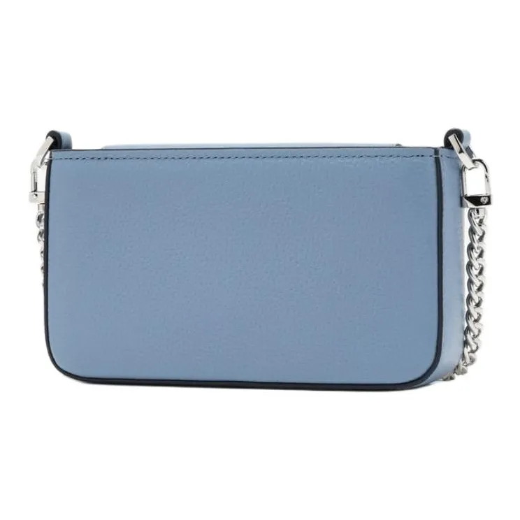 MICHAEL KORS Bryant Cow Leather Shoulder Bag, Crossbody Bag Trumpets Women's Blue-3