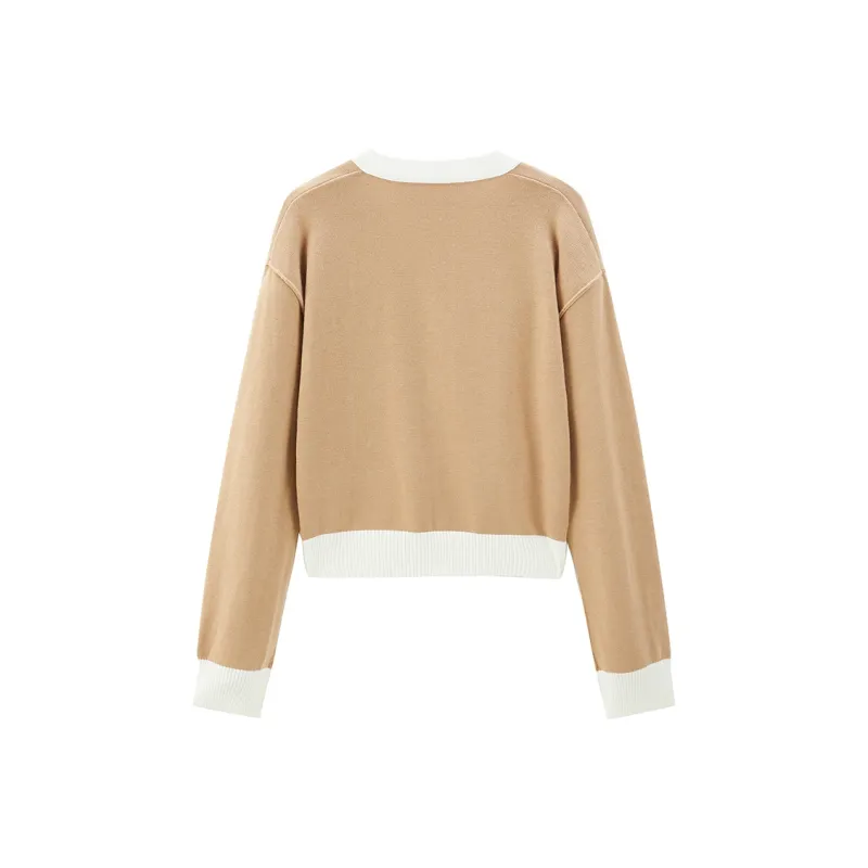 PEACEBIRD Knitwear Women's Khaki-1