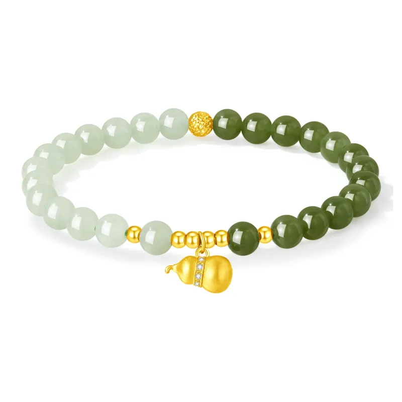 Lao Feng Xiang Hetian Jade Green Jade Women's-0