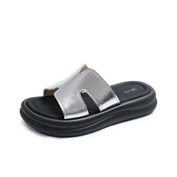 GESHE Rubber Sole Slip Resistant Slide Slippers Women's