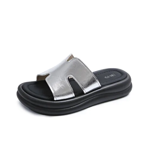 GESHE Rubber Sole Slip Resistant Slide Slippers Women's