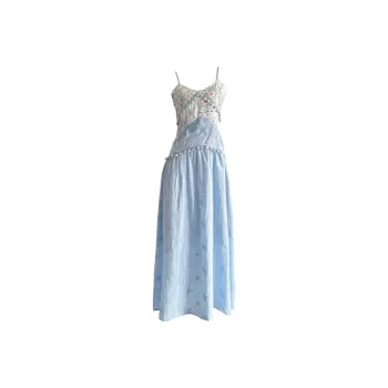 AURORA MUSE Slip Dresses Women's Light Blue