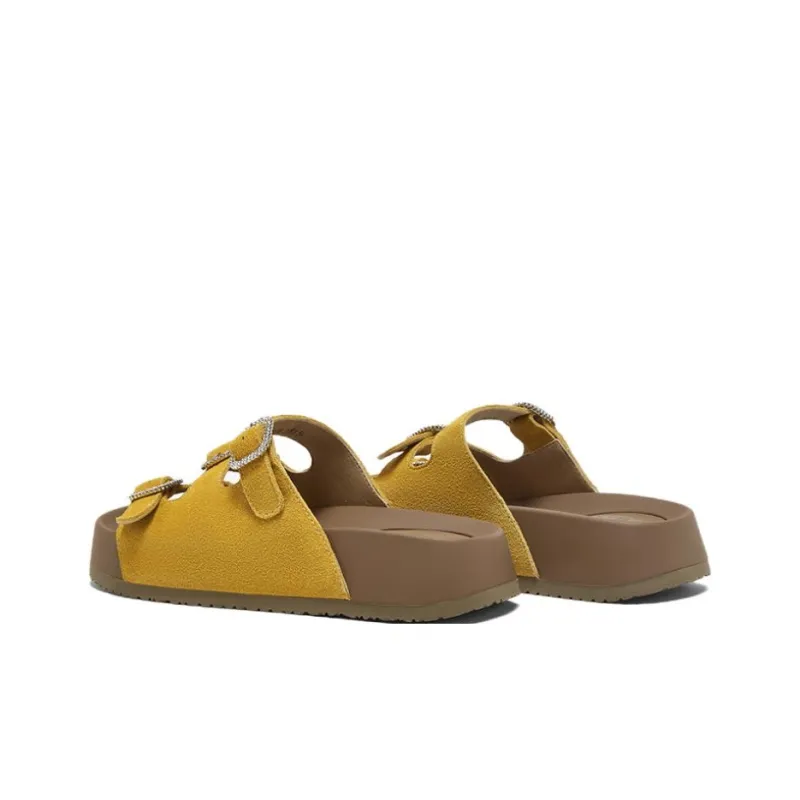BASTO PU Polyurethane Rubber Sole Cut Out Quiet Slide Slippers Women's-11
