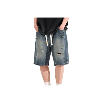 FRQ Denim Shorts Unisex Vintage Blue