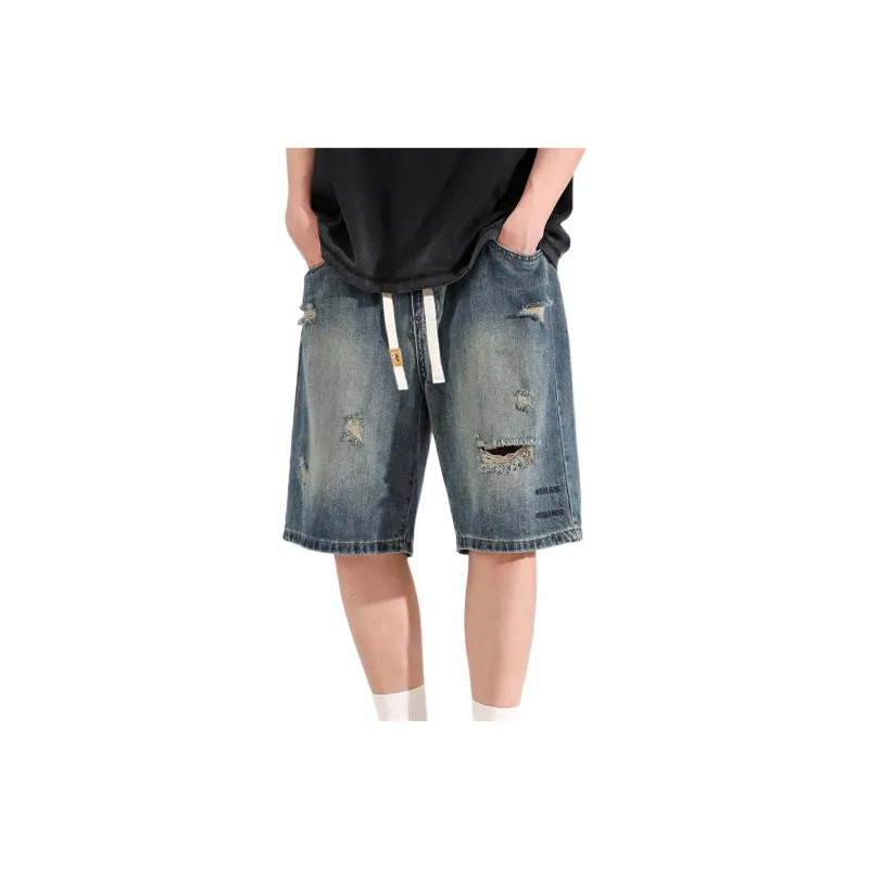 FRQ Denim Shorts Unisex Vintage Blue-0