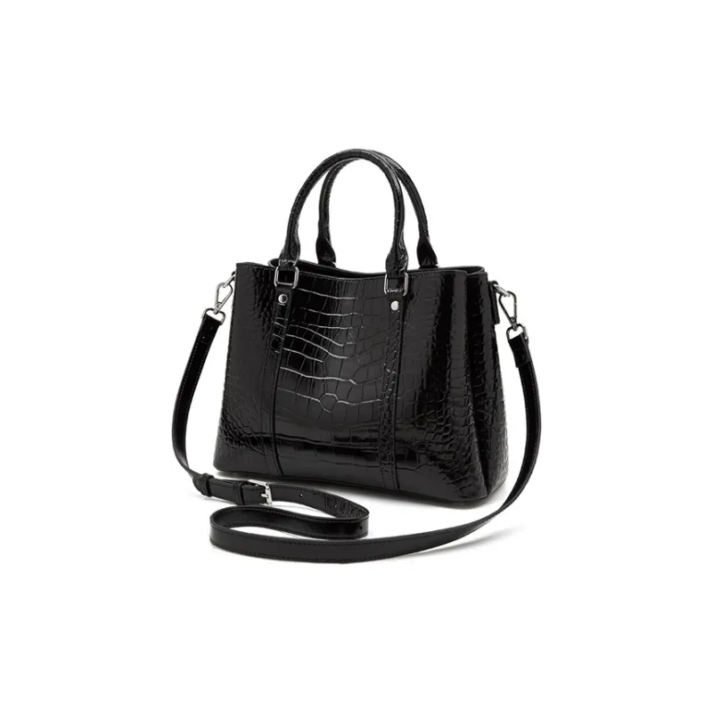 Old Man's Head Top Grain Cow Leather One Shoulder Handbag Women's Multicolor-5
