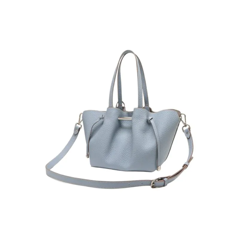 GIANNI CHIARINI Cow Leather Crossbody Bag, Shoulder Bag Women's Blue-3