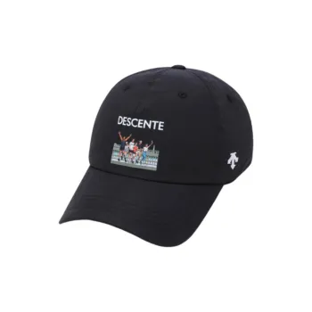 DESCENTE Nylon Baseball Caps Unisex Black