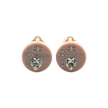 CHANEL 2004 Interlocking Cc Earrings