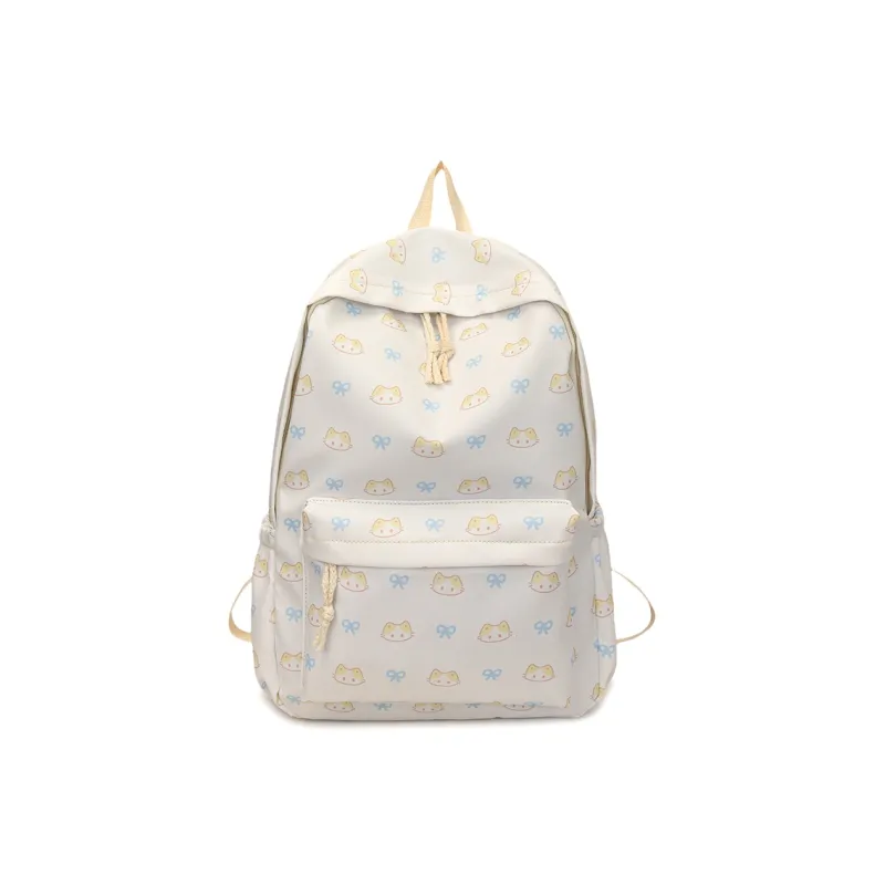 BAODIDAISHU Nylon Backpack Regular Women's White/blue/yellow/pink/black-0
