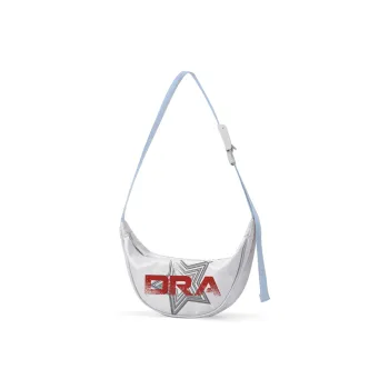Spare No Pains. Polyester Shoulder Bag, Crossbody Bag, Fanny Pack, Sling Bag Unisex White/Yellow