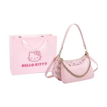 MESUCA Sanrio Hello Kitty Collaboration Kitty Series PU Shoulder Bag Women's Pink