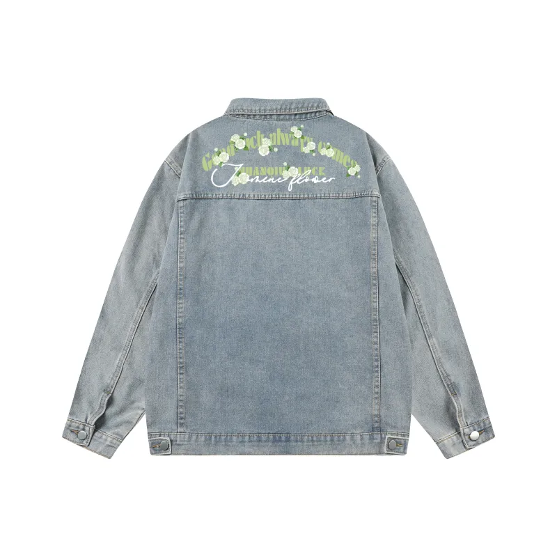 HUANQIU Denim Jackets Unisex-7