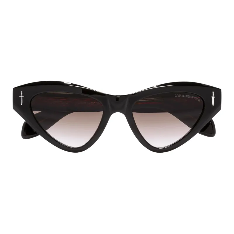 Cutler And Gross Acetate Irregular Shape Sunglasses Women's Black-1