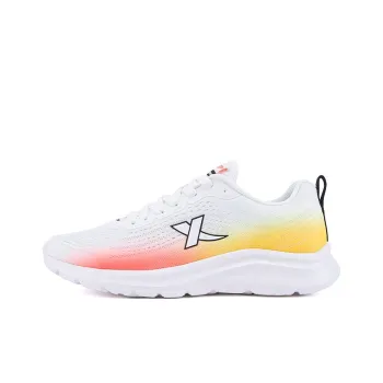 XTEP Running Shoes Men Low Top Sail White, Laser Red, New Neon Orange