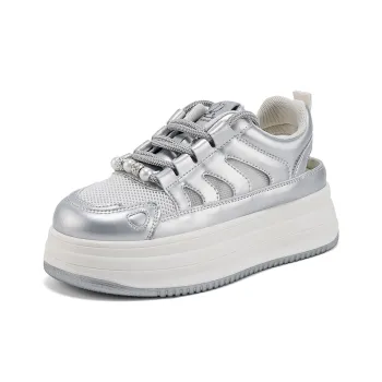 La Chapelle Low Top Casual Shoes Women's Silver
