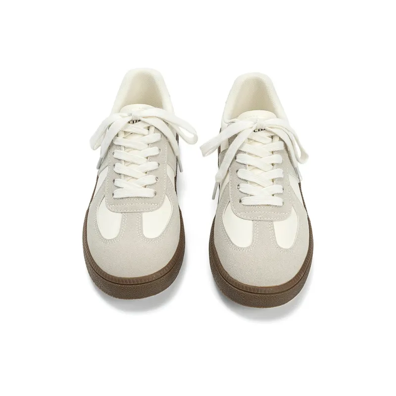 EXULL Q Cushioning, Lightweight, Breathable Low Top Skateboard Shoes Women's Beige-2