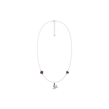 GOOGMO Agate, Rhodium Plated Copper Necklaces Women's