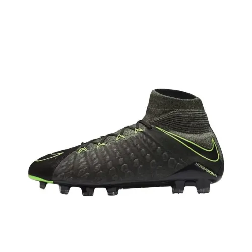 Nike Hypervenom Phantom 3 FG Rubber Long Studs Anti Slip Wear Resistant Soccer Shoes Unisex Electric Glow Green