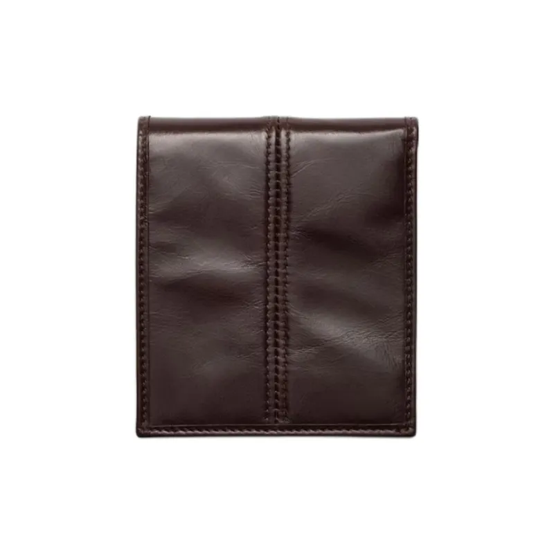 PRADA Calfskin Wallet Men's Dark Brown-2