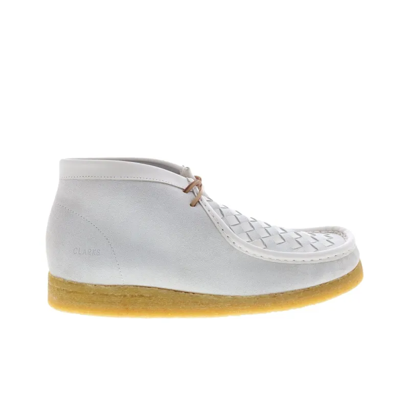 Clarks Wallabee Boot Ankle Boots Men's White-1